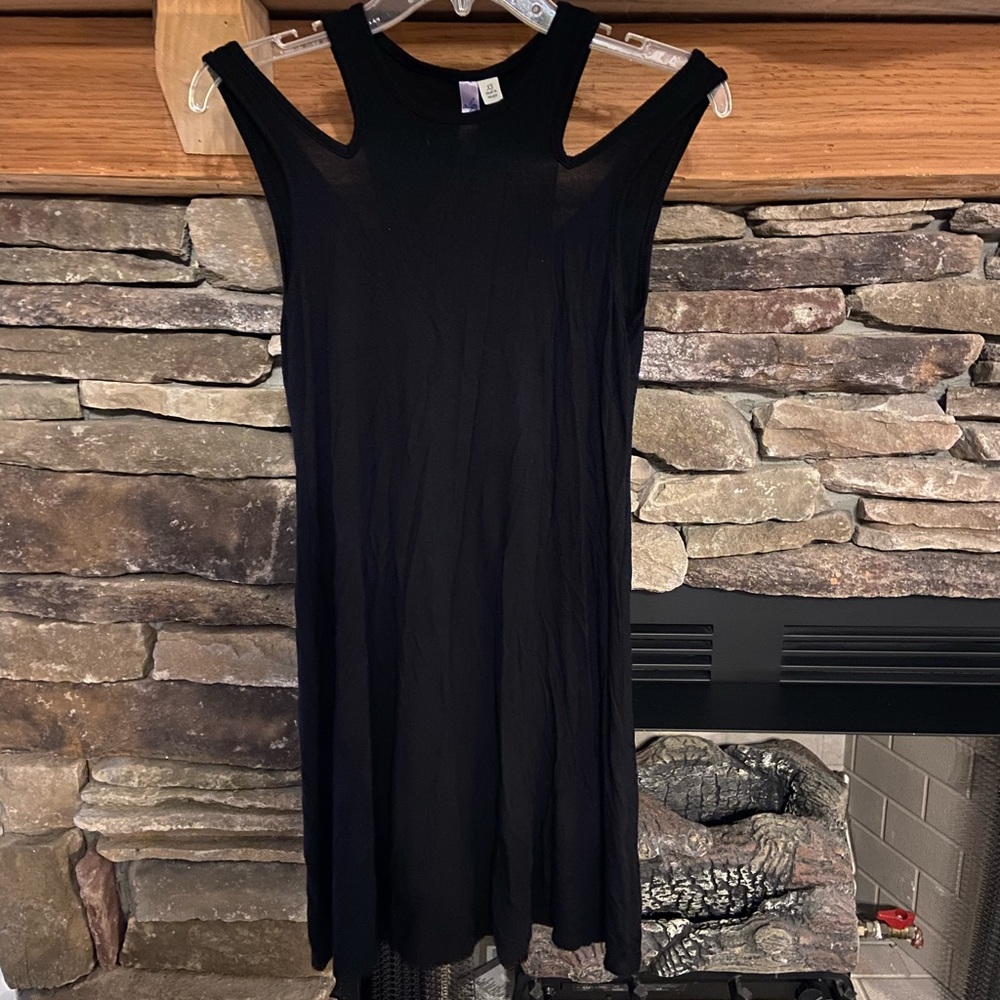 Cold Shoulder Black Dress